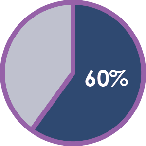 housing pie chart sixty percent graphic