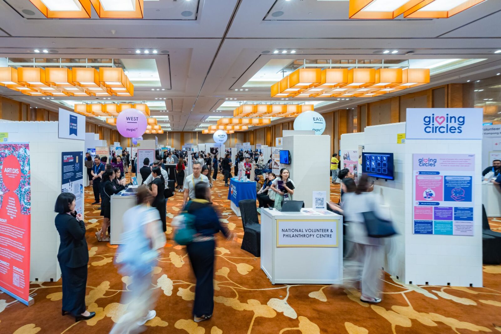 Charities and groundups booths at Sands Expo and Convention Centre