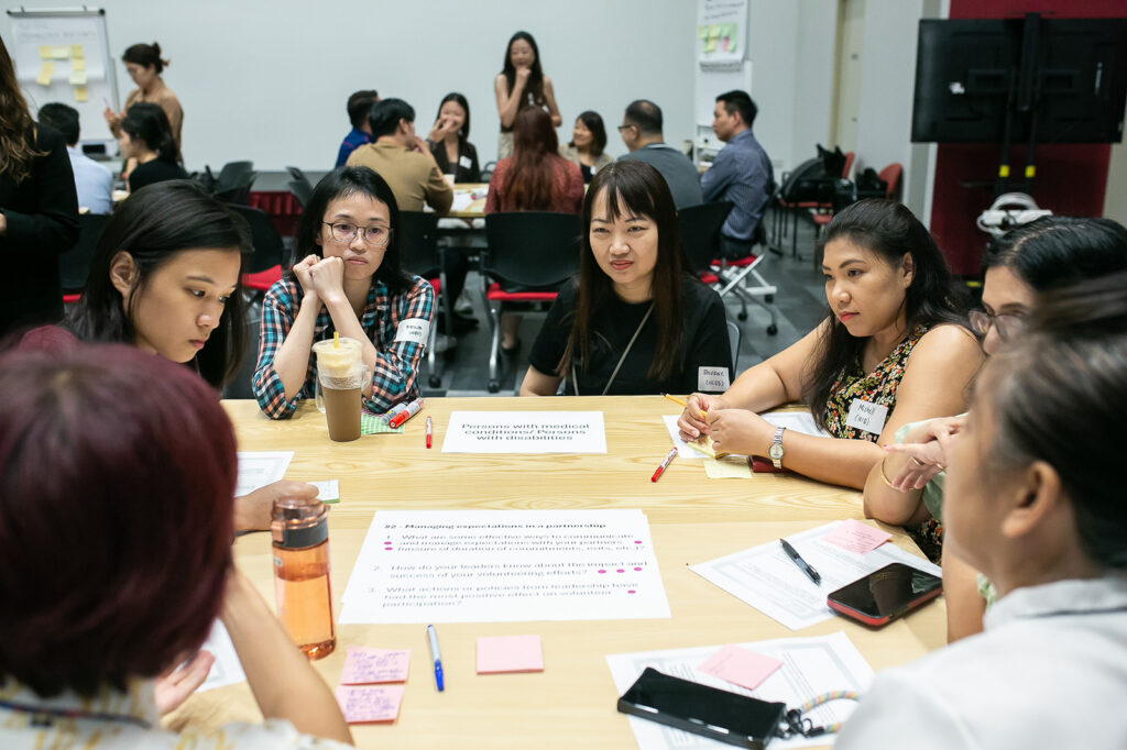 What Is Corporate Volunteering?: How and Why Singapore Companies Can Grow By Giving Back 4 a project v learning circle in discussion