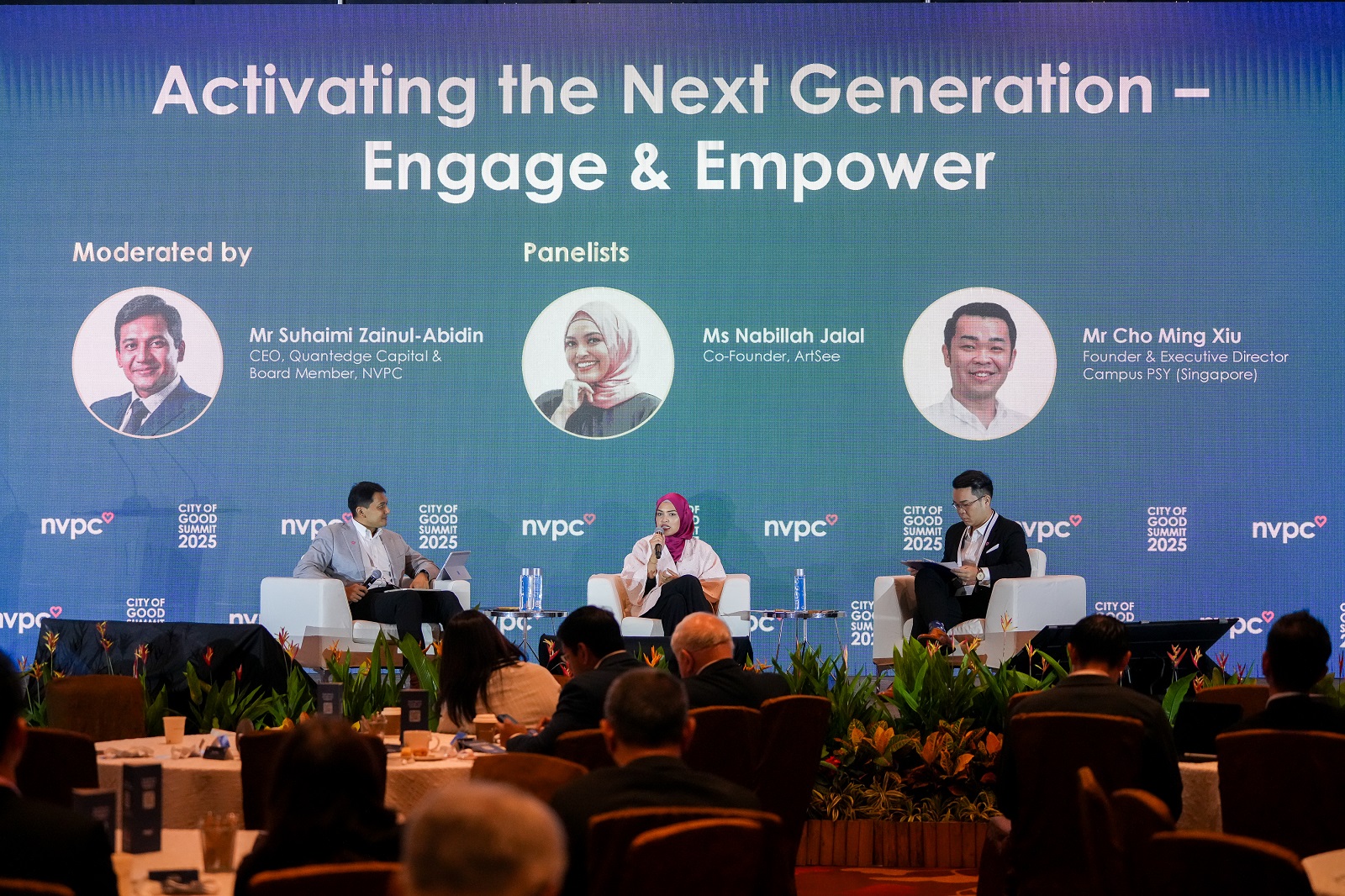 Panellists on stage at the City of Good SUmmit