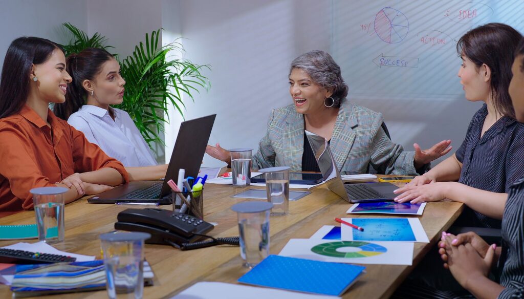 woman hosting a meeting 1024x584 1