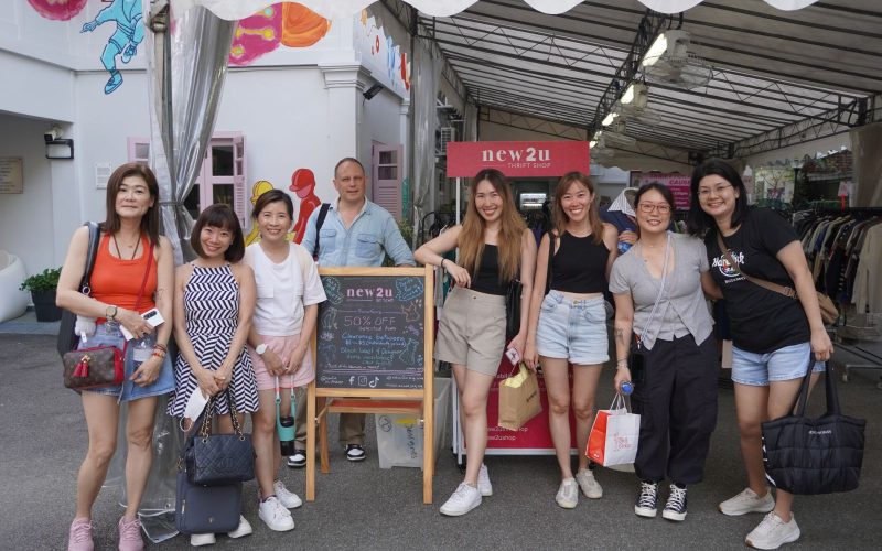 A group of volunteers at a thrift shop