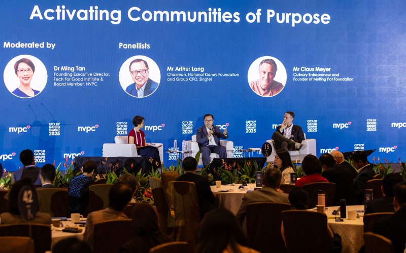 Panellists on stage at the City of Good Summit